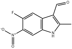 5-Fluoro-2-methyl-6-nitro-1H-indole-3-carbaldehyde Structure