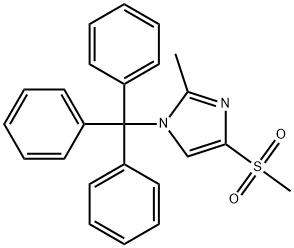 1H-Imidazole, 2-methyl-4-(methylsulfonyl)-1-(triphenylmethyl)- Structure