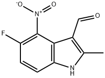 5-Fluoro-2-methyl-4-nitro-1H-indole-3-carbaldehyde Structure
