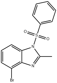 4-Bromo-2-methyl-1-(phenylsulfonyl)-1H-benzo[d]imidazole 구조식 이미지