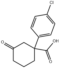 1-(4-Chlorophenyl)-3-oxocyclohexanecarboxylic acid Structure