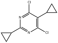 4,6-Dichloro-2,5-dicyclopropylpyrimidine 구조식 이미지