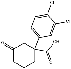 1-(3,4-Dichlorophenyl)-3-oxocyclohexanecarboxylic acid Structure