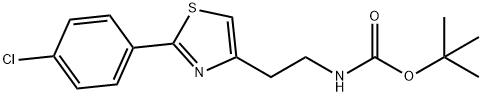 tert-Butyl (2-(2-(4-chlorophenyl)thiazol-4-yl)ethyl)carbamate Structure