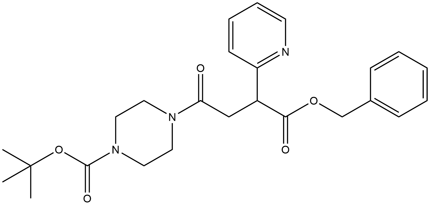 tert-Butyl 4-(4-(benzyloxy)-4-oxo-3-(pyridin-2-yl)butanoyl)piperazine-1-carboxylate Structure