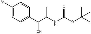 tert-Butyl (1-(4-bromophenyl)-1-hydroxypropan-2-yl)carbamate Structure