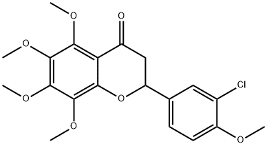 2-(3-Chloro-4-methoxyphenyl)-5,6,7,8-tetramethoxychroman-4-one Structure