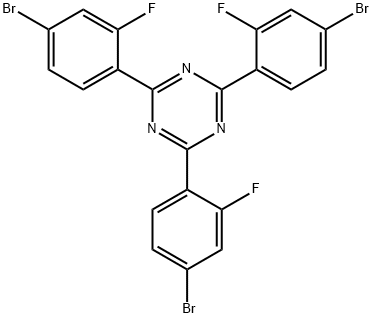 1,3,5-Triazine, 2,4,6-tris(4-bromo-2-fluorophenyl)- Structure