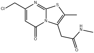 5H-Thiazolo[3,2-a]pyrimidine-3-acetamide, 7-(chloromethyl)-N,2-dimethyl-5-oxo- Structure