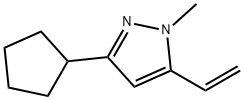 1H-Pyrazole, 3-cyclopentyl-5-ethenyl-1-methyl- Structure