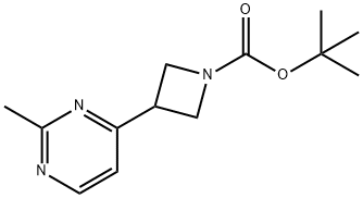 tert-Butyl 3-(2-methylpyrimidin-4-yl)azetidine-1-carboxylate 구조식 이미지