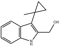 (3-(1-Methylcyclopropyl)-1H-indol-2-yl)methanol Structure