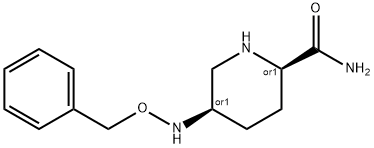 2-Piperidinecarboxamide, 5-[(phenylmethoxy)amino]-, (2R,5R)-rel- Structure