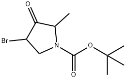 tert-Butyl 4-bromo-2-methyl-3-oxopyrrolidine-1-carboxylate 구조식 이미지