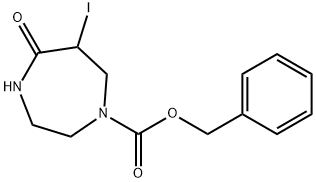 Benzyl 6-iodo-5-oxo-1,4-diazepane-1-carboxylate 구조식 이미지