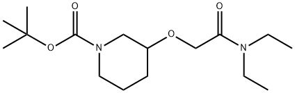 tert-Butyl 3-(2-(diethylamino)-2-oxoethoxy)piperidine-1-carboxylate 구조식 이미지