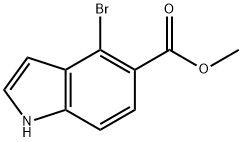 Methyl 4-bromo-1H-indole-5-carboxylate 구조식 이미지