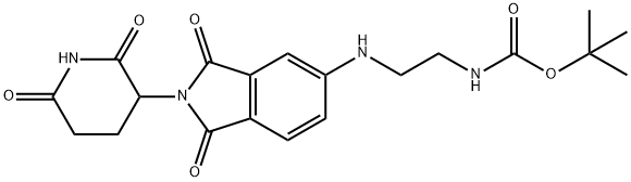 1,1-Dimethylethyl N-[2-[[2-(2,6-dioxo-3-piperidinyl)-2,3-dihydro-1,3-dioxo-1H-isoindol-5-yl]amino]ethyl]carbamate Structure