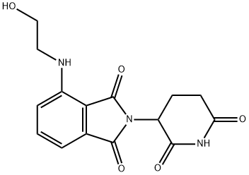 1H-Isoindole-1,3(2H)-dione, 2-(2,6-dioxo-3-piperidinyl)-4-[(2-hydroxyethyl)amino]- Structure