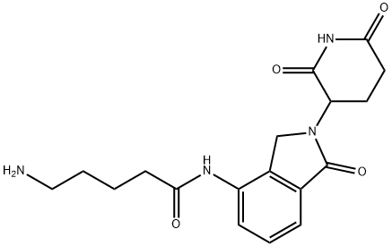 5-amino-N-[2-(2,6-dioxo-3-piperidinyl)-2,3-dihydro-1-oxo-1H-isoindol-4-yl]-Pentanamide, Structure