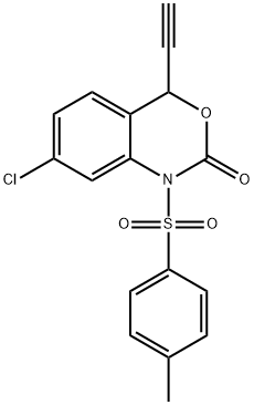 7-Chloro-4-ethynyl-1,4-dihydro-1-[(4-methylphenyl)sulfonyl]-2H-3,1-benzoxazin-2-one Structure