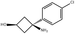 trans-3-amino-3-(4-chlorophenyl)cyclobutanol Structure