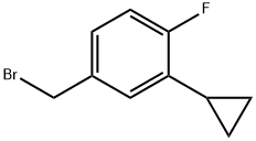 Benzene, 4-?(bromomethyl)?-?2-?cyclopropyl-?1-?fluoro- Structure