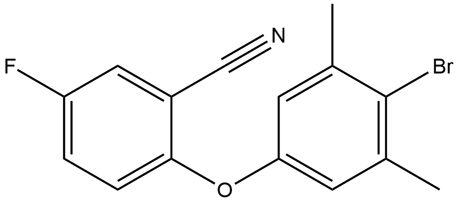 2-(4-Bromo-3,5-dimethylphenoxy)-5-fluorobenzonitrile Structure