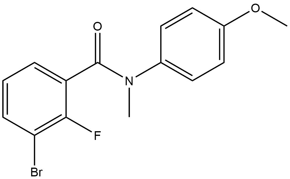 3-Bromo-2-fluoro-N-(4-methoxyphenyl)-N-methylbenzamide Structure