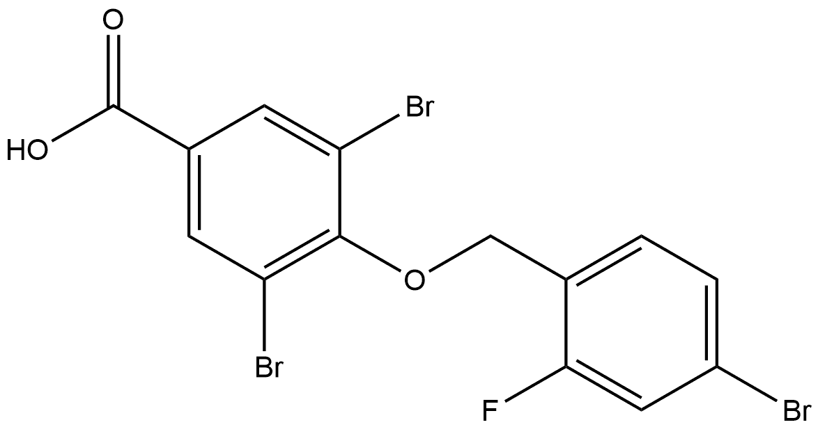 3,5-Dibromo-4-[(4-bromo-2-fluorophenyl)methoxy]benzoic acid Structure