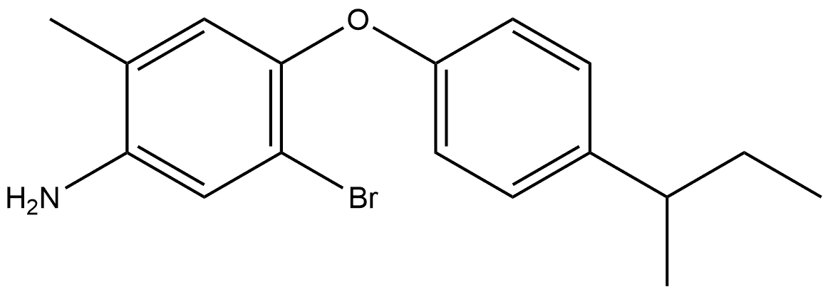 5-Bromo-2-methyl-4-[4-(1-methylpropyl)phenoxy]benzenamine Structure