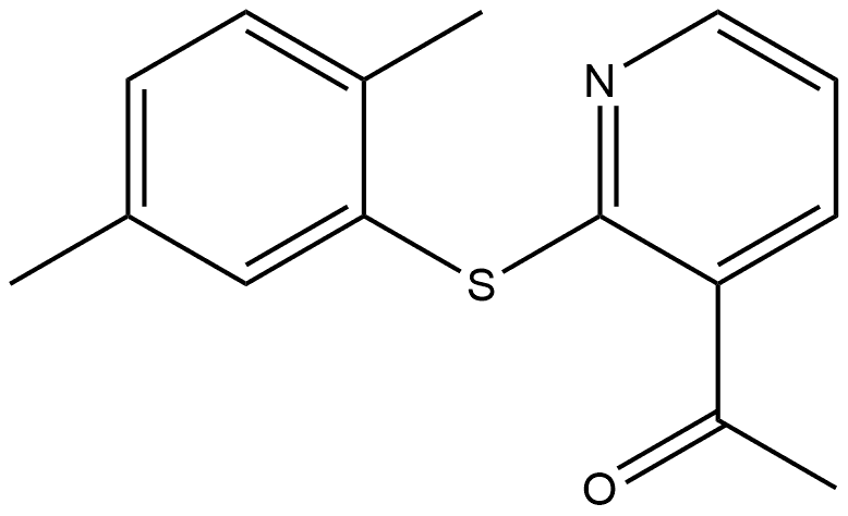 1-[2-[(2,5-Dimethylphenyl)thio]-3-pyridinyl]ethanone Structure