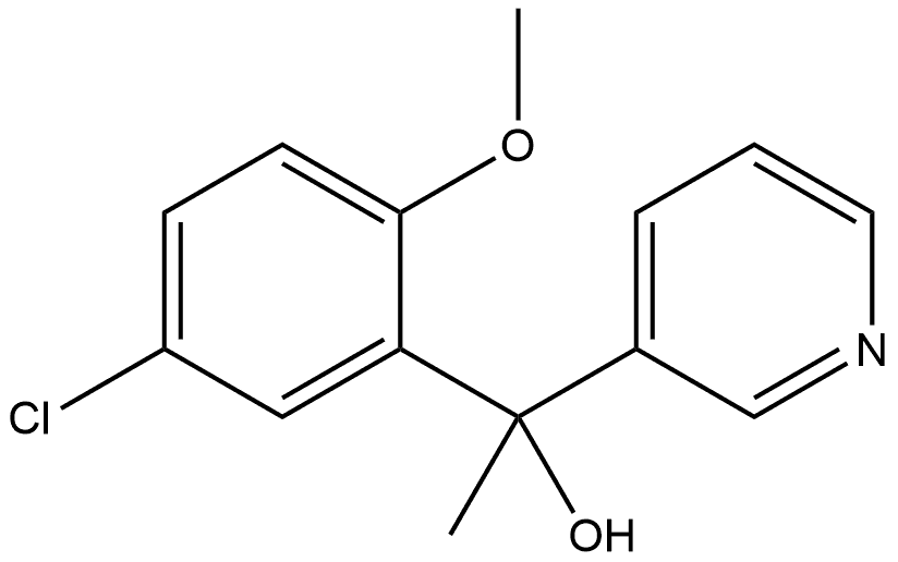 α-(5-Chloro-2-methoxyphenyl)-α-methyl-3-pyridinemethanol Structure