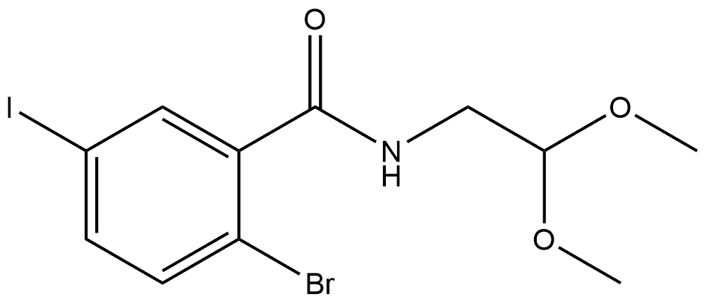 2-Bromo-N-(2,2-dimethoxyethyl)-5-iodobenzamide Structure