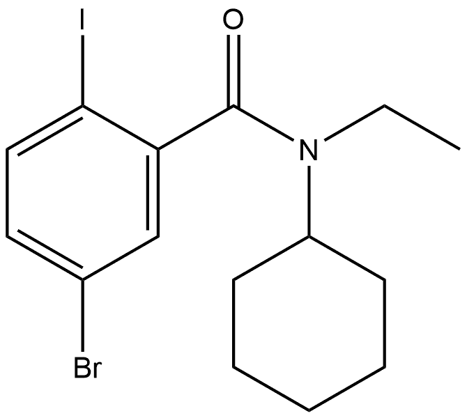 5-Bromo-N-cyclohexyl-N-ethyl-2-iodobenzamide Structure