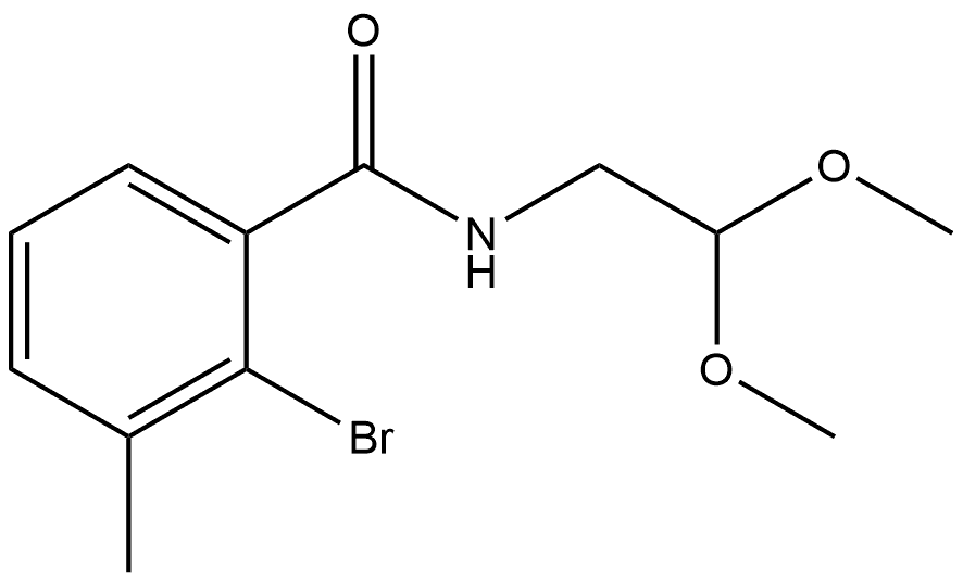 2-Bromo-N-(2,2-dimethoxyethyl)-3-methylbenzamide Structure