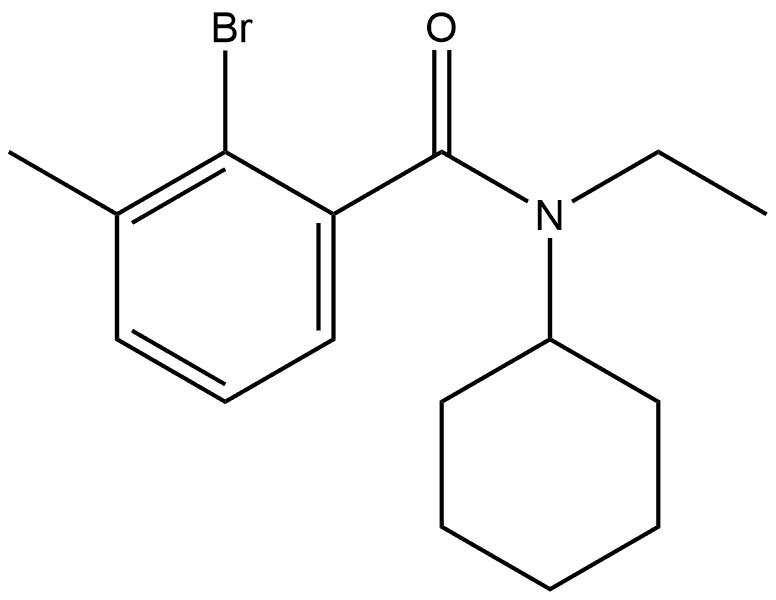 2-Bromo-N-cyclohexyl-N-ethyl-3-methylbenzamide 구조식 이미지