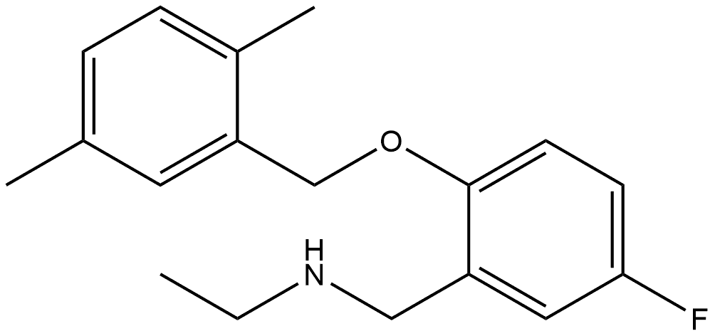 2-[(2,5-Dimethylphenyl)methoxy]-N-ethyl-5-fluorobenzenemethanamine Structure