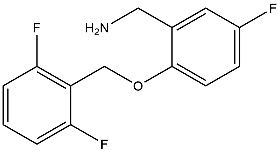 2-[(2,6-Difluorophenyl)methoxy]-5-fluorobenzenemethanamine Structure