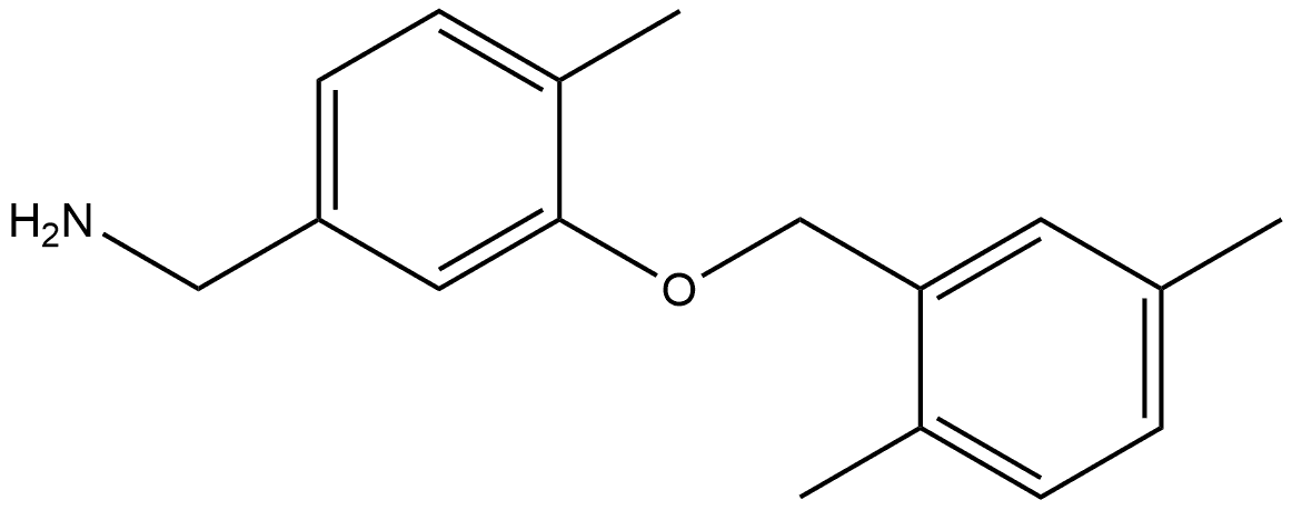 3-[(2,5-Dimethylphenyl)methoxy]-4-methylbenzenemethanamine Structure