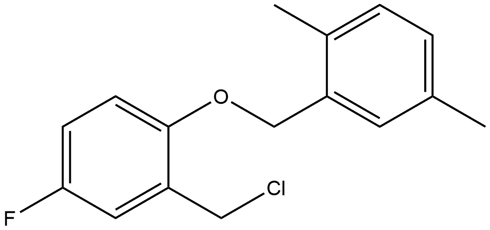 Benzene, 2-(chloromethyl)-1-[(2,5-dimethylphenyl)methoxy]-4-fluoro- Structure