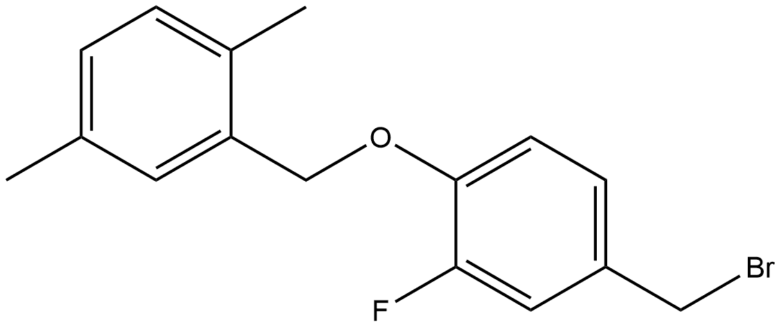 Benzene, 4-(bromomethyl)-1-[(2,5-dimethylphenyl)methoxy]-2-fluoro- Structure