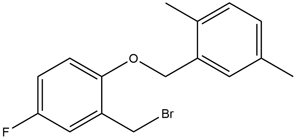 Benzene, 2-(bromomethyl)-1-[(2,5-dimethylphenyl)methoxy]-4-fluoro- Structure