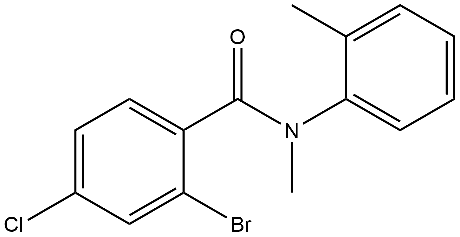 2-Bromo-4-chloro-N-methyl-N-(2-methylphenyl)benzamide Structure