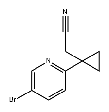 Cyclopropaneacetonitrile, 1-(5-bromo-2-pyridinyl)- Structure