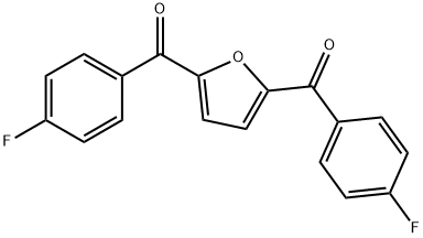 Methanone, 1,1'-(2,5-furandiyl)bis[1-(4-fluorophenyl)- Structure