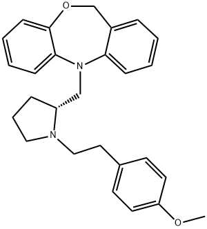 Dibenz[b,e][1,4]oxazepine, 5,11-dihydro-5-[[(2R)-1-[2-(4-methoxyphenyl)ethyl]-2-pyrrolidinyl]methyl]- Structure