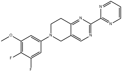 6-(3,4-Difluoro-5-methoxyphenyl)-5,6,7,8-tetrahydro-2-(2-pyrimidinyl)pyrido[4,3-d]pyrimidine Structure