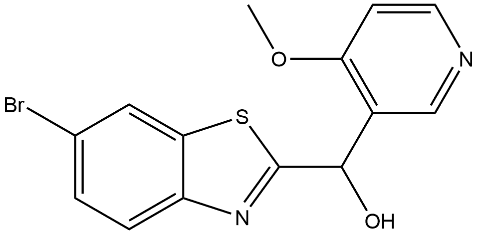 (6-Bromobenzo[d]thiazol-2-yl)(4-methoxypyridin-3-yl)methanol Structure