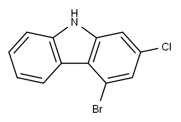 9H-Carbazole, 4-bromo-2-chloro- Structure